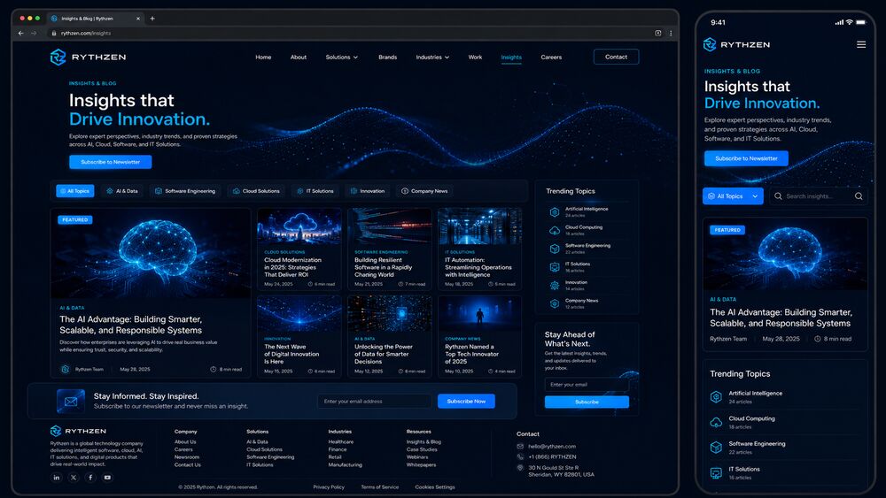 Concept design of the Rythzen Insights hub